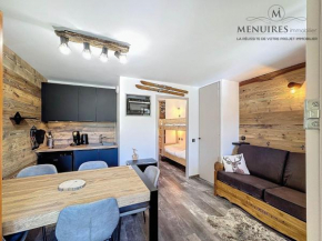 Studio cabine 4 pers, balcon sud, animaux admis, parking, pied des pistes Les Menuires - FR-1-178-392